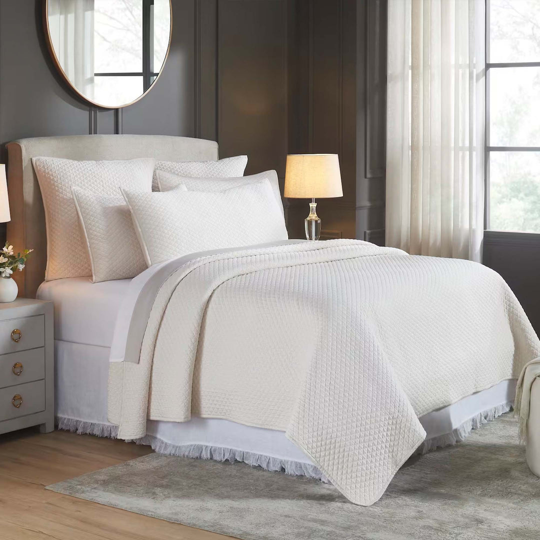 Merida Lyocell Diamond Quilted Coverlet Coverlet By Orchids Lux Home