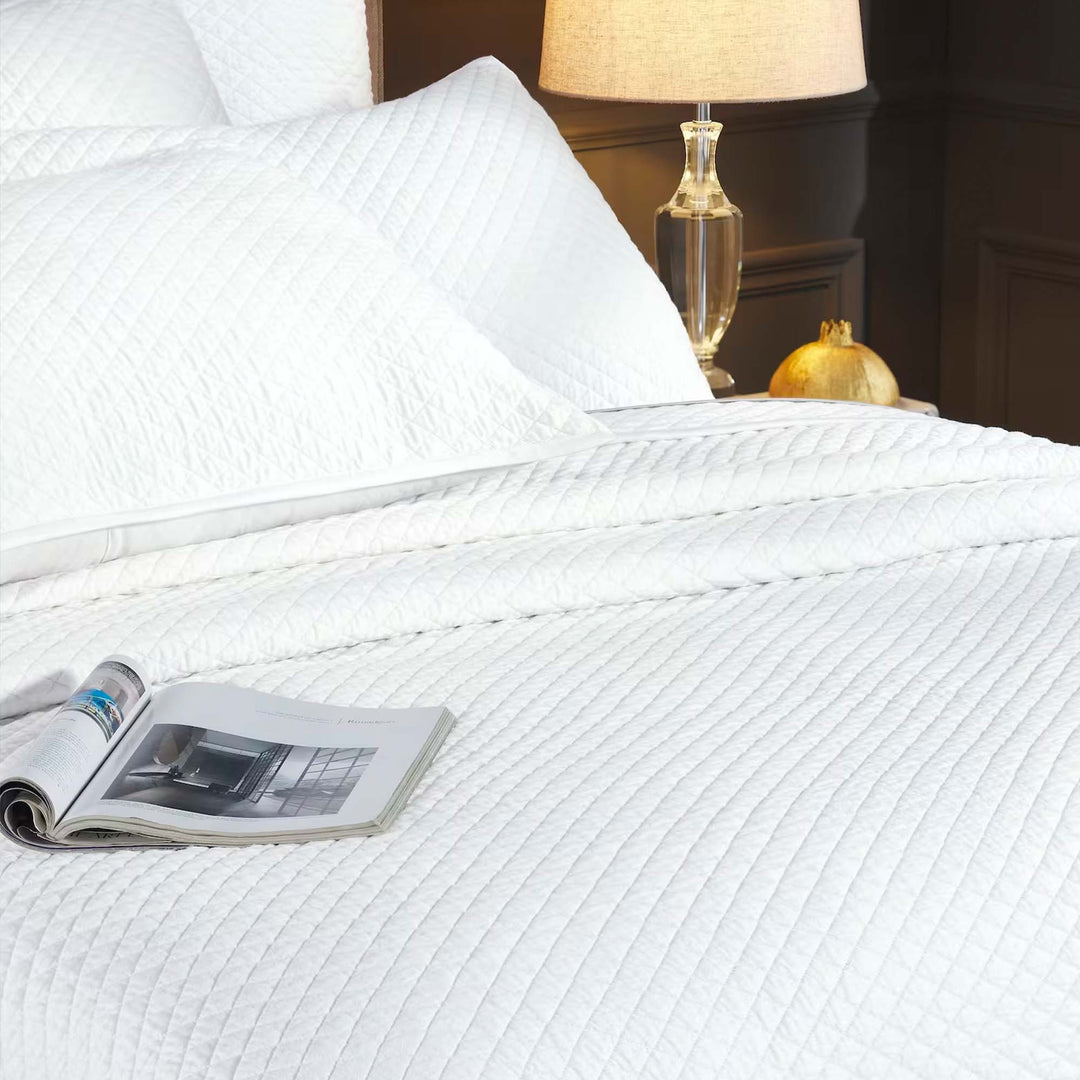 Merida Lyocell Diamond Quilted Coverlet Coverlet By Orchids Lux Home