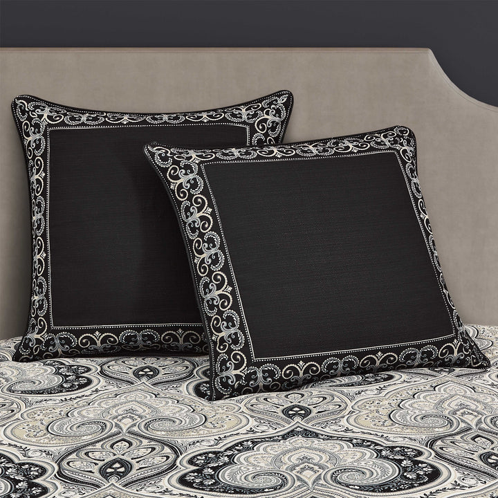 Messina Black Euro Sham Euro Shams By J. Queen New York