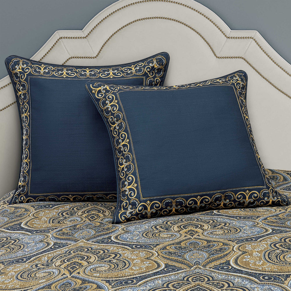 Messina Navy Euro Sham Euro Shams By J. Queen New York