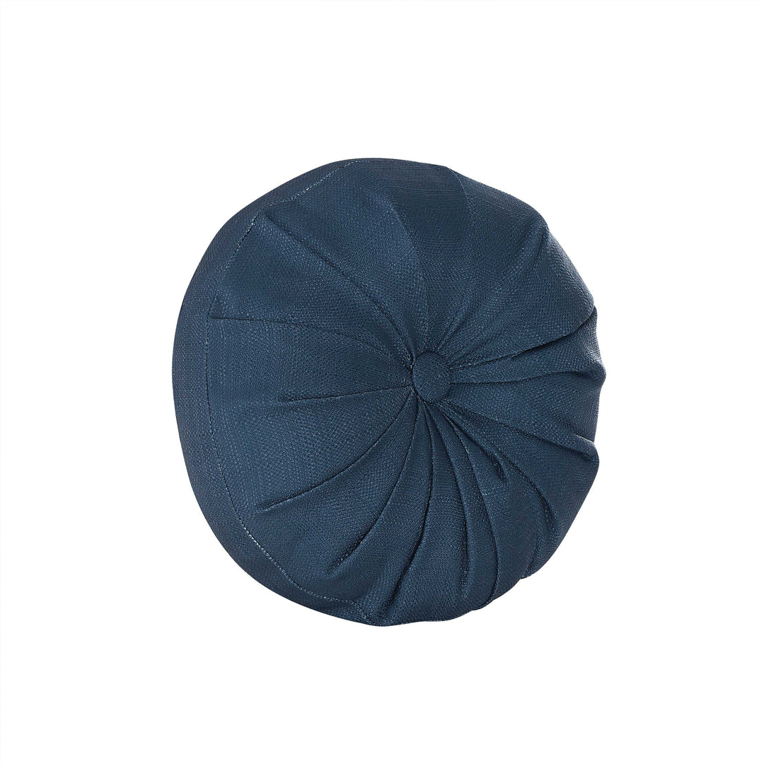 Messina Navy Round Decorative Throw Pillow 15" x 15" Throw Pillows By J. Queen New York