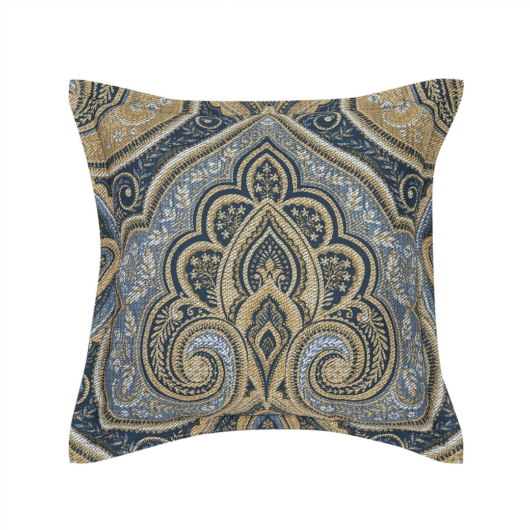 Messina Navy Square Decorative Throw Pillow 18" x 18" Throw Pillows By J. Queen New York