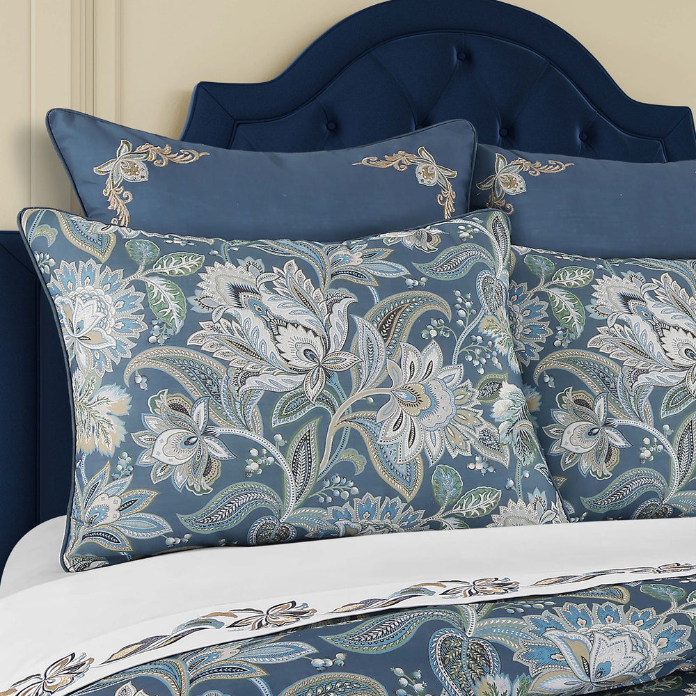 Michaela Prussian Navy 4 Piece Comforter Set Comforter Sets By J. Queen New York