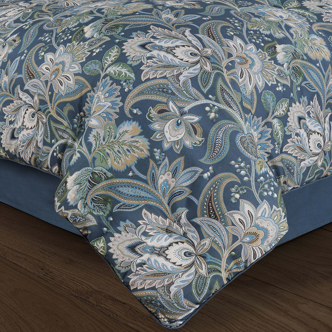 Michaela Prussian Navy 4 Piece Comforter Set Comforter Sets By J. Queen New York