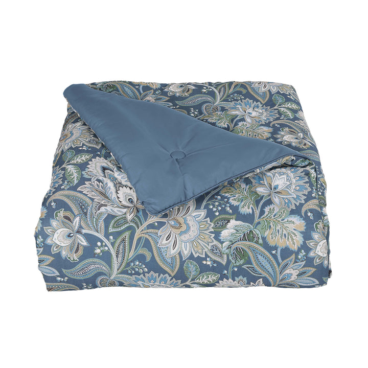 Michaela Prussian Navy 4 Piece Comforter Set Comforter Sets By J. Queen New York