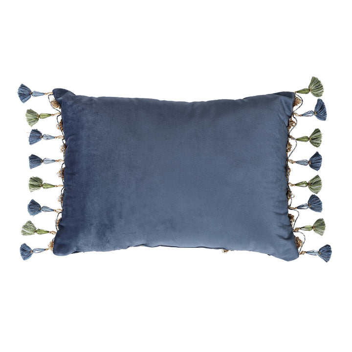 Michaela Prussian Navy Boudoir Decorative Throw Pillow 21" x 15" Throw Pillows By J. Queen New York