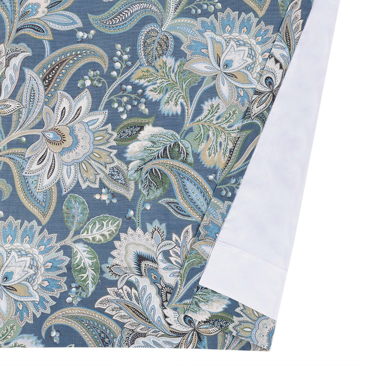 Michaela Prussian Navy Window Panel Pair Window Panels By J. Queen New York