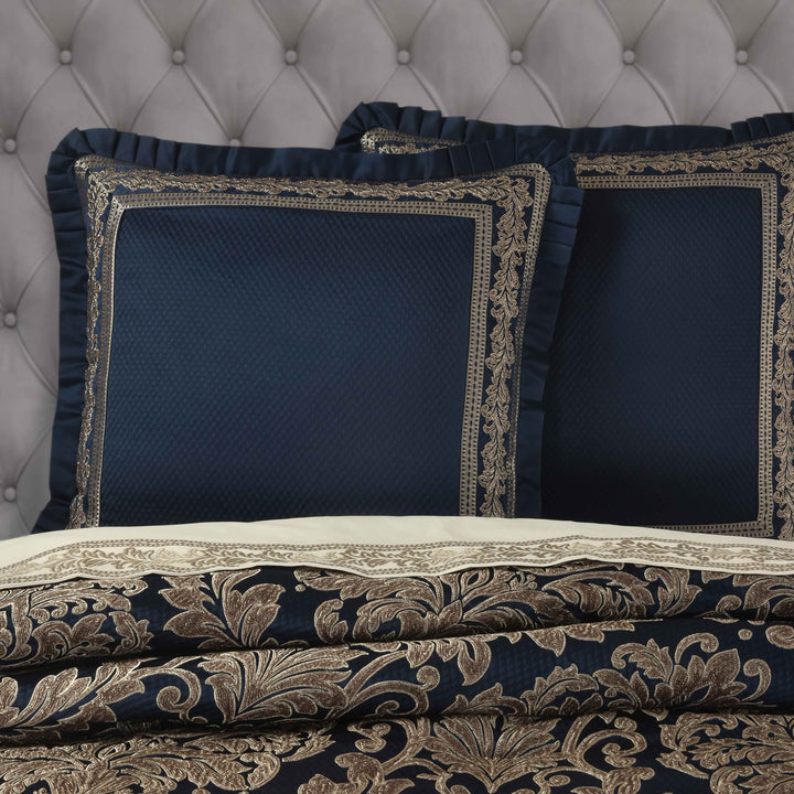 Monte Carlo Navy Euro Sham Euro Shams By J. Queen New York