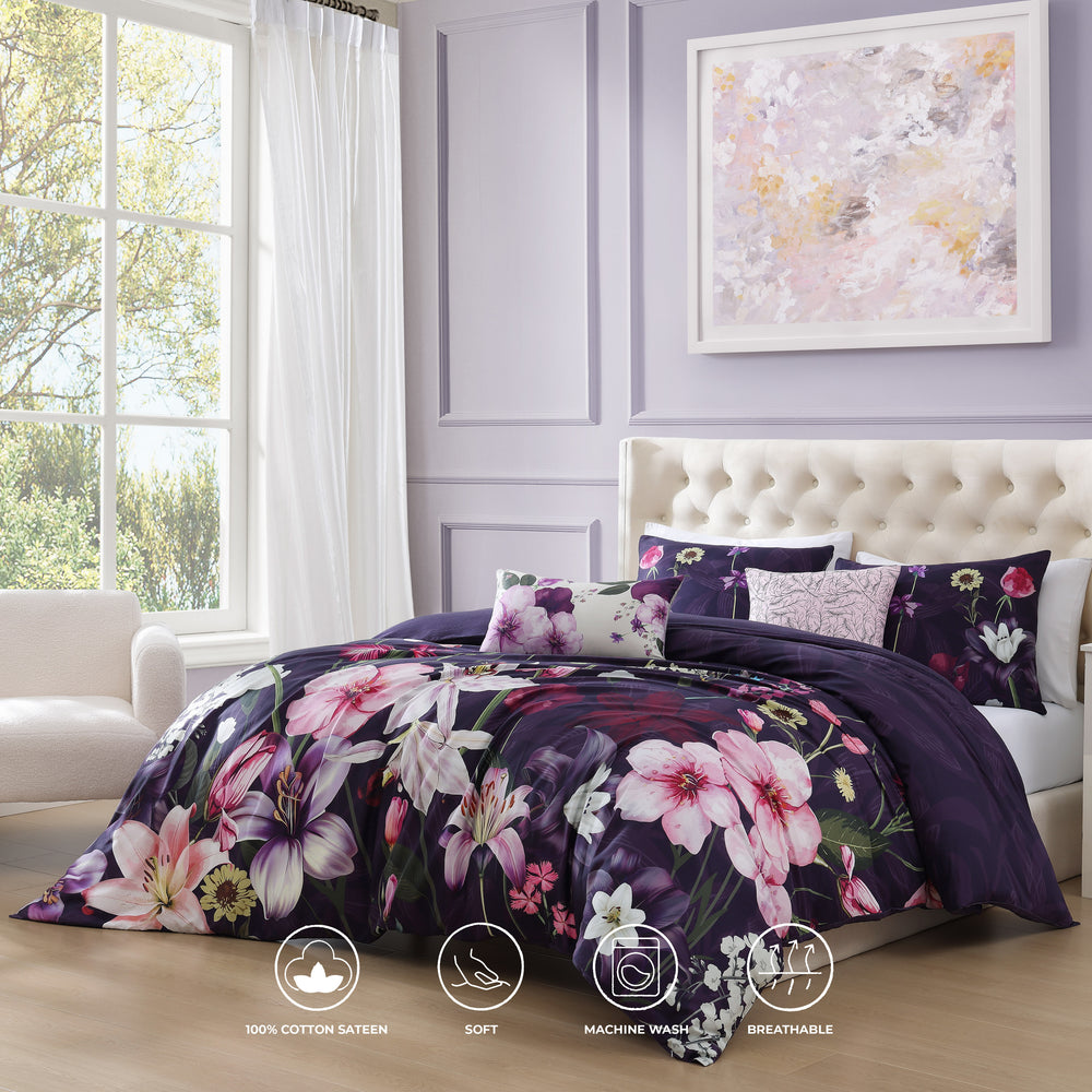 Bebejan Morning Glory 5 Piece Reversible Comforter Set Comforter Sets By Bebejan®