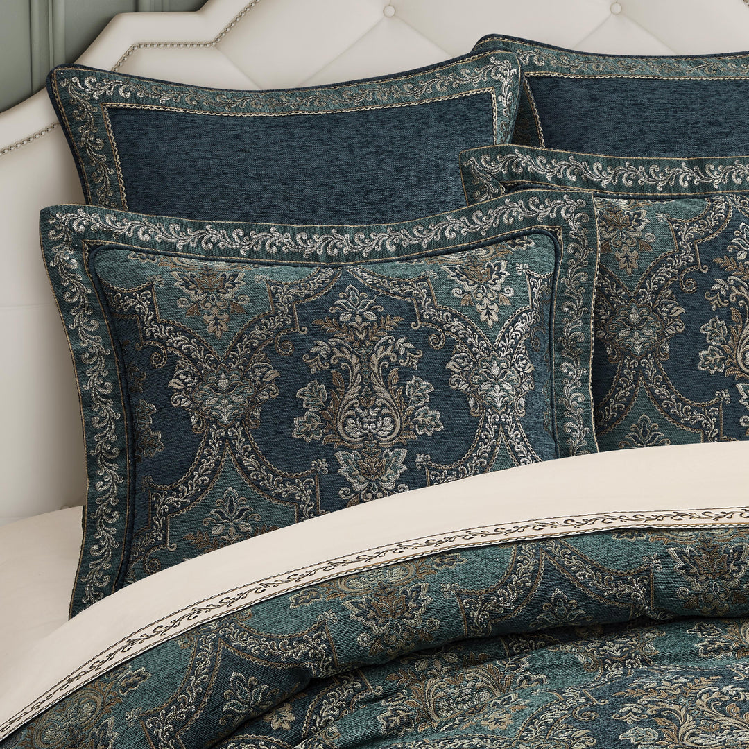Nancy Teal 4 Piece Comforter Set Comforter Sets By J. Queen New York