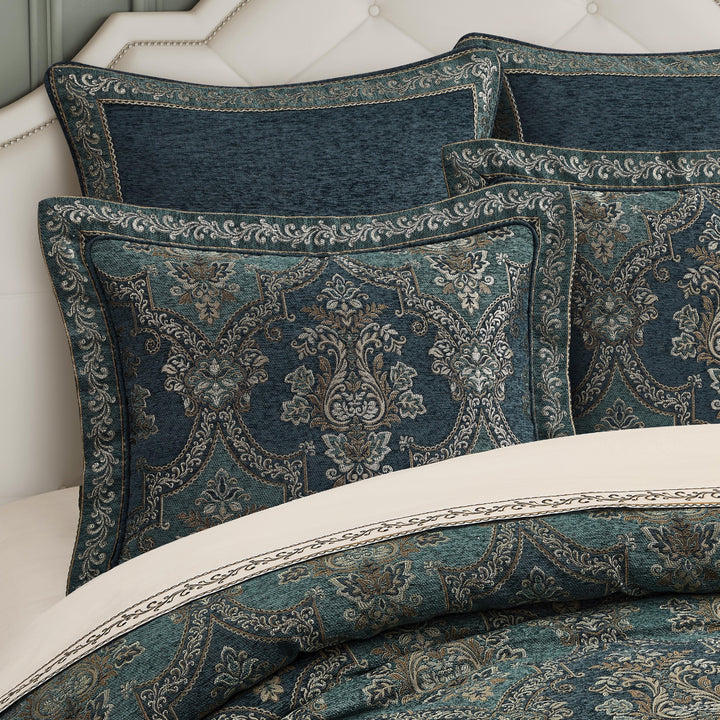 Nancy Teal 4 Piece Comforter Set Comforter Sets By J. Queen New York