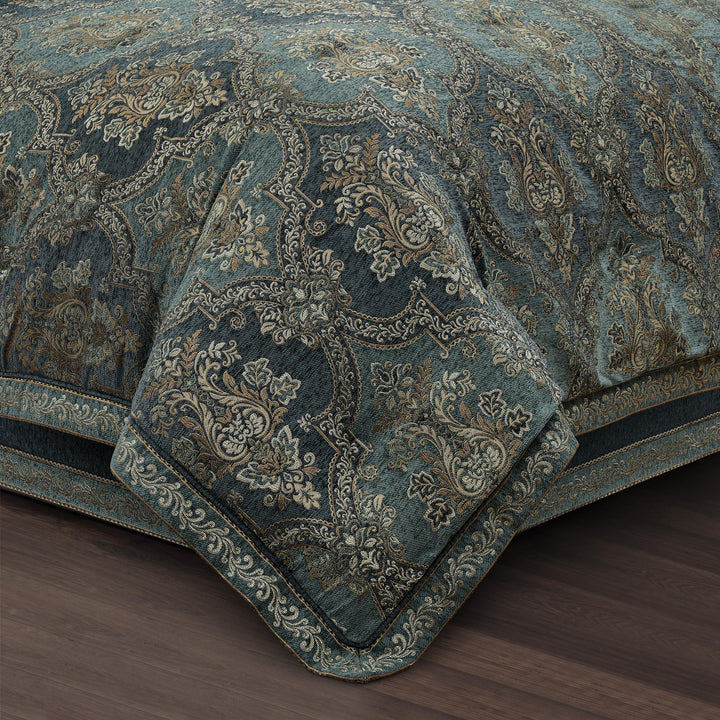 Nancy Teal 4 Piece Comforter Set Comforter Sets By J. Queen New York