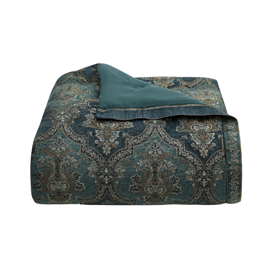 Nancy Teal 4 Piece Comforter Set Comforter Sets By J. Queen New York