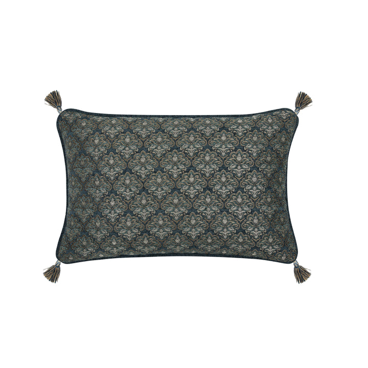 Nancy Teal Boudoir Decorative Throw Pillow 21" x 14" Throw Pillows By J. Queen New York
