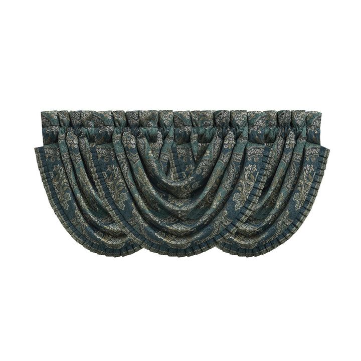 Nancy Teal Waterfall Window Valance Window Valances By J. Queen New York