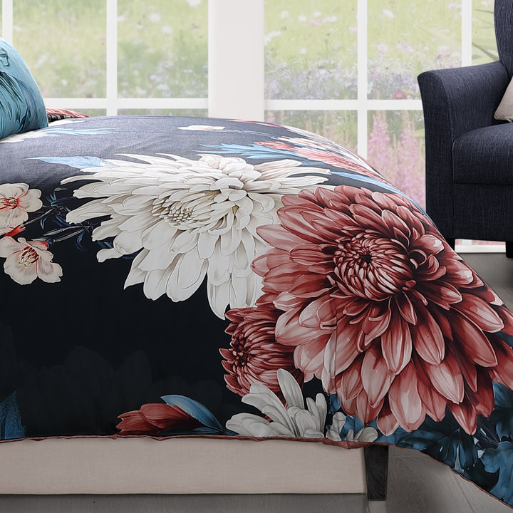 Bebejan Navy Mums 5 Piece Reversible Comforter Set Comforter Sets By Bebejan®