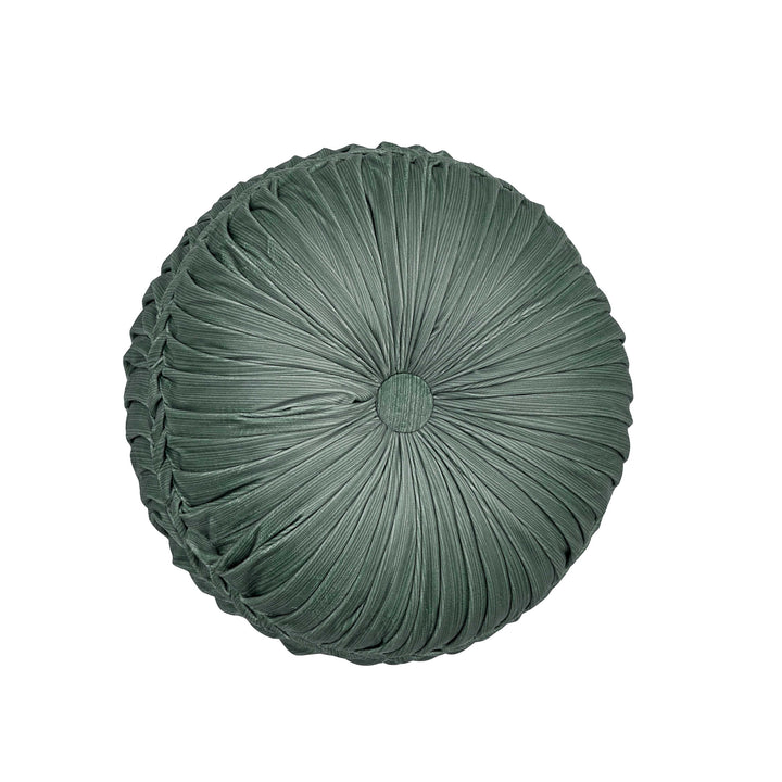 Nico Spa Tufted Round Decorative Throw Pillow 15" x 15" Throw Pillows By J. Queen New York
