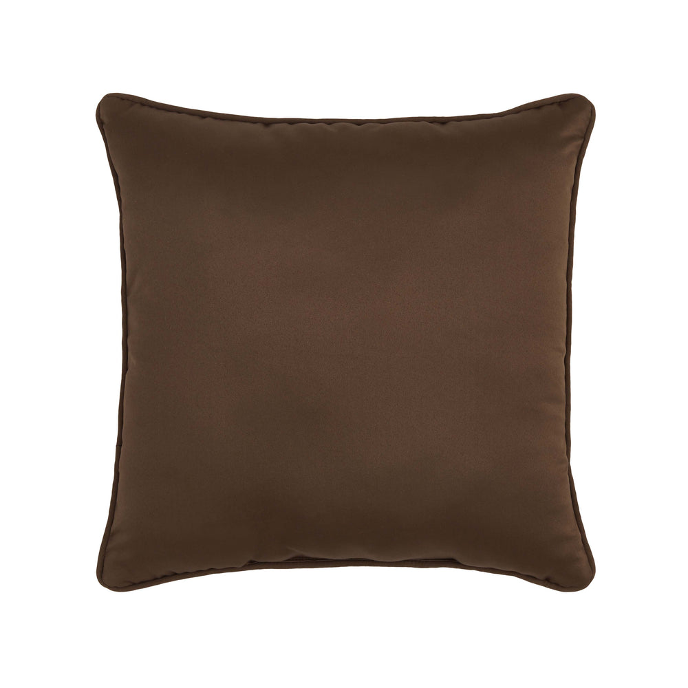 Odette Chocolate Square Decorative Throw Pillow 18" x 18" Throw Pillows By J. Queen New York
