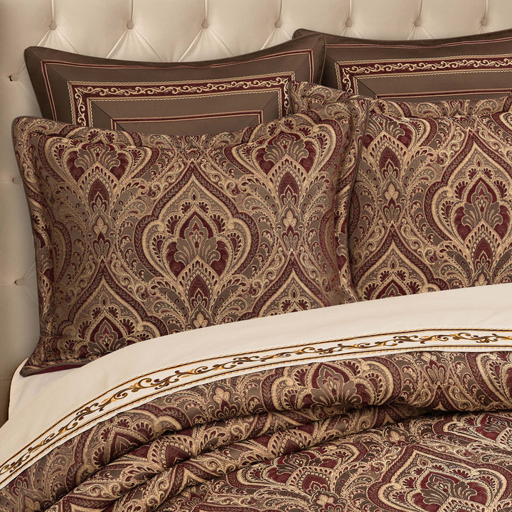 Odette Crimson 4 Piece Comforter Set Comforter Sets By J. Queen New York