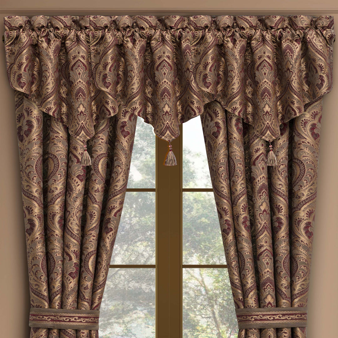 Odette Crimson Ascot Window Valance Window Valances By J. Queen New York