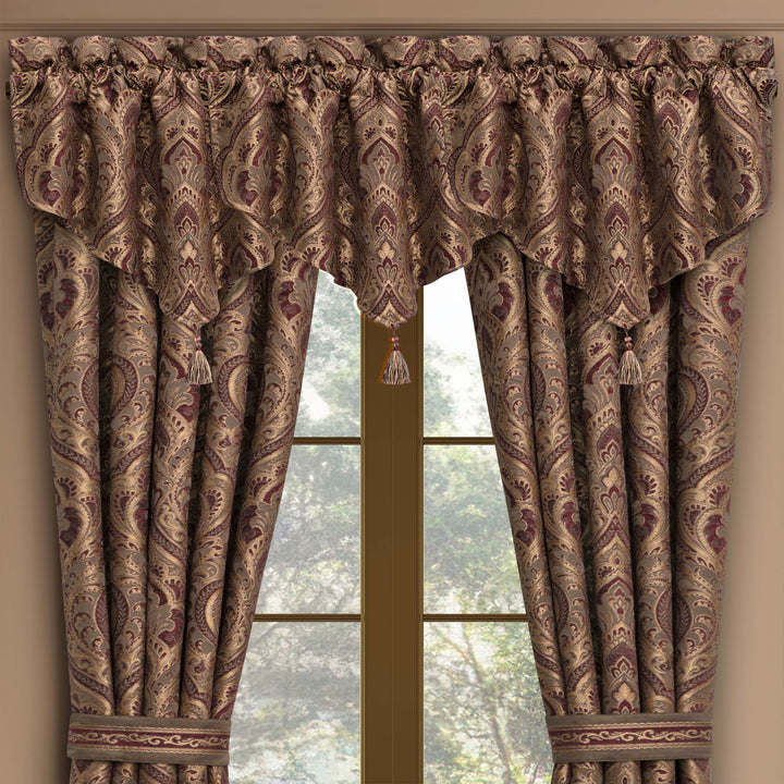 Odette Crimson Ascot Window Valance Window Valances By J. Queen New York