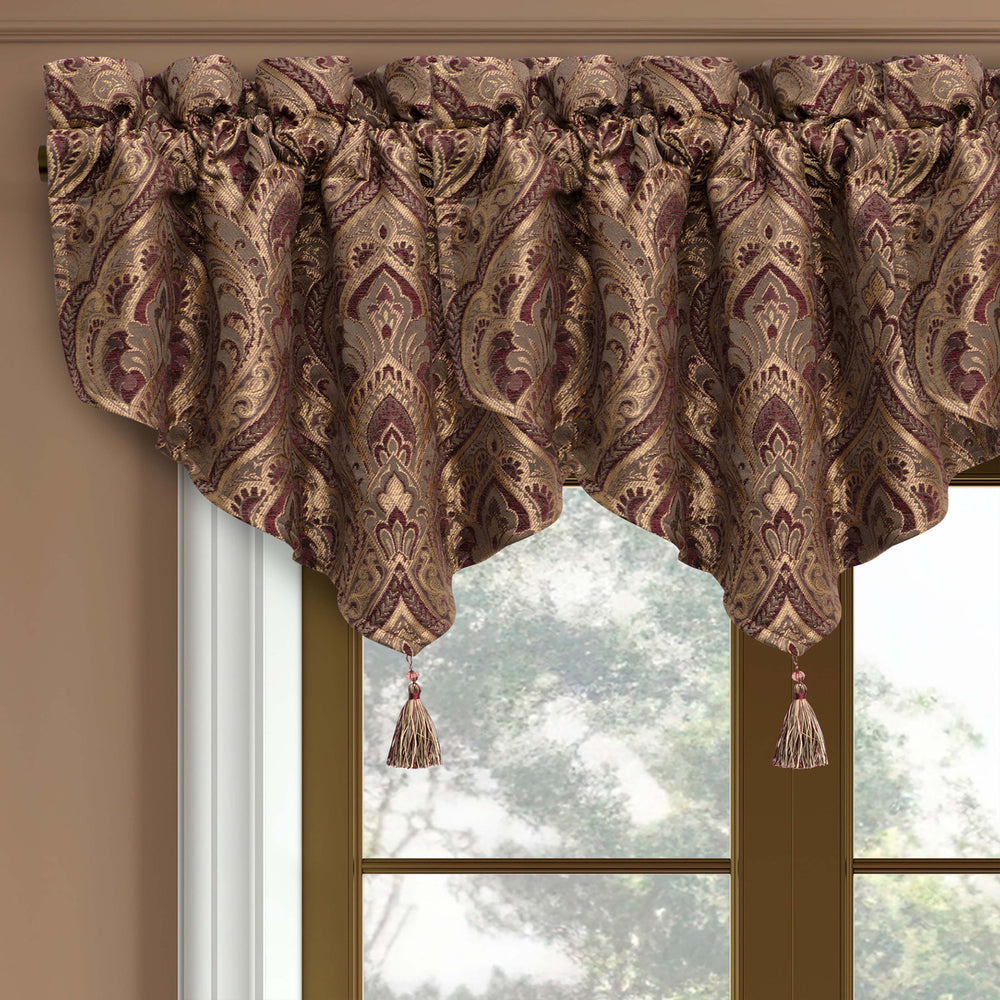 Odette Crimson Ascot Window Valance Window Valances By J. Queen New York