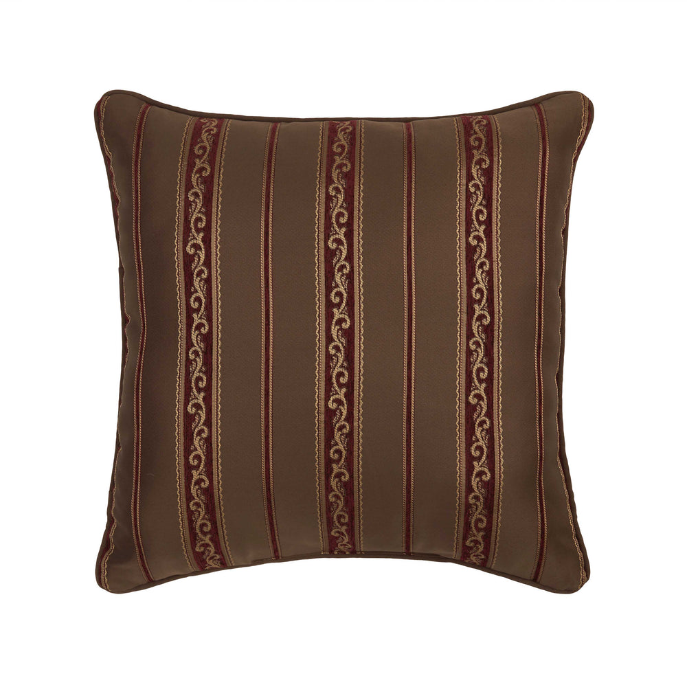 Odette Crimson Square Decorative Throw Pillow 20" x 20" Throw Pillows By J. Queen New York