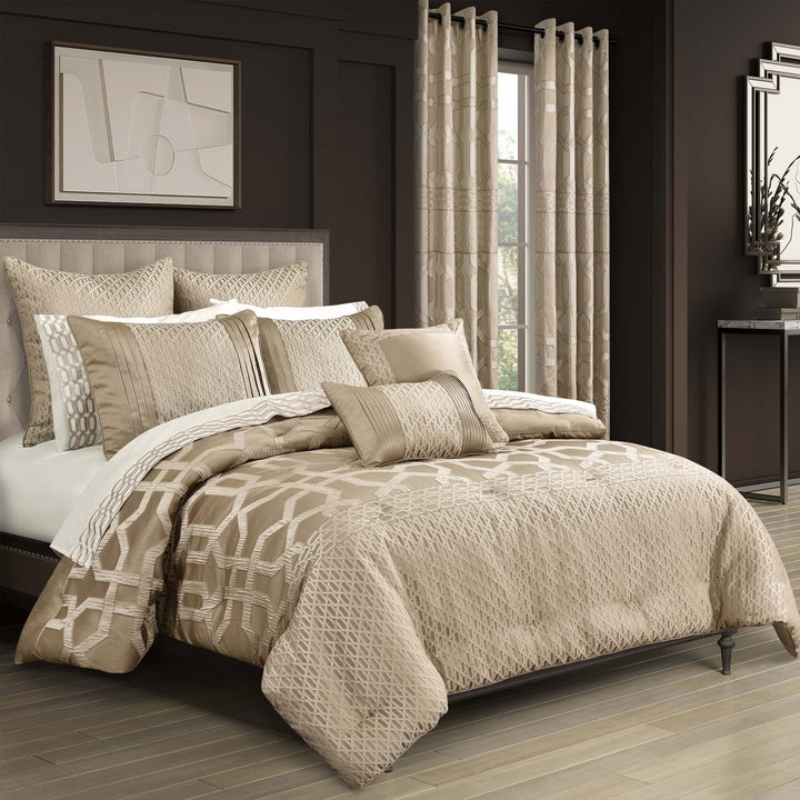 Olympus Sand 3 Piece Comforter Set Comforter Sets By J. Queen New York