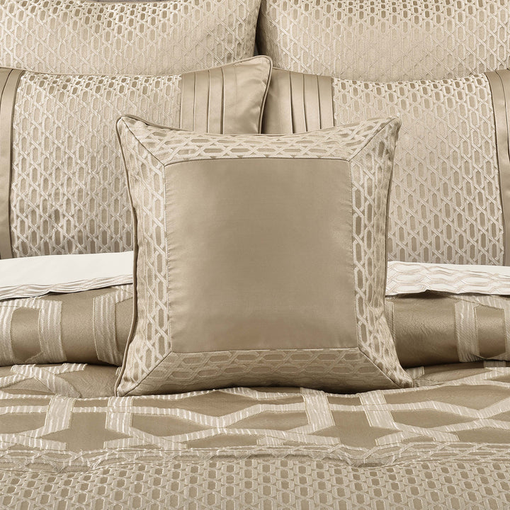 Olympus Sand Square Decorative Throw Pillow 18" x 18" Throw Pillows By J. Queen New York
