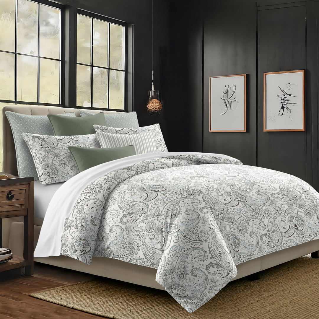 Paisley Seafoam 8 Piece Coverlet Set Coverlet By Colcha Linens