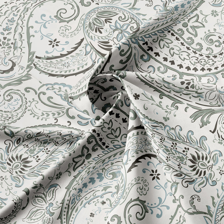 Paisley Seafoam 8 Piece Duvet Cover Set Duvet Covers By Colcha Linens