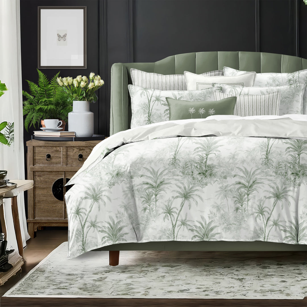 Palmora Toile Sweet Grass 8 Piece Coverlet Set Coverlet By Colcha Linens