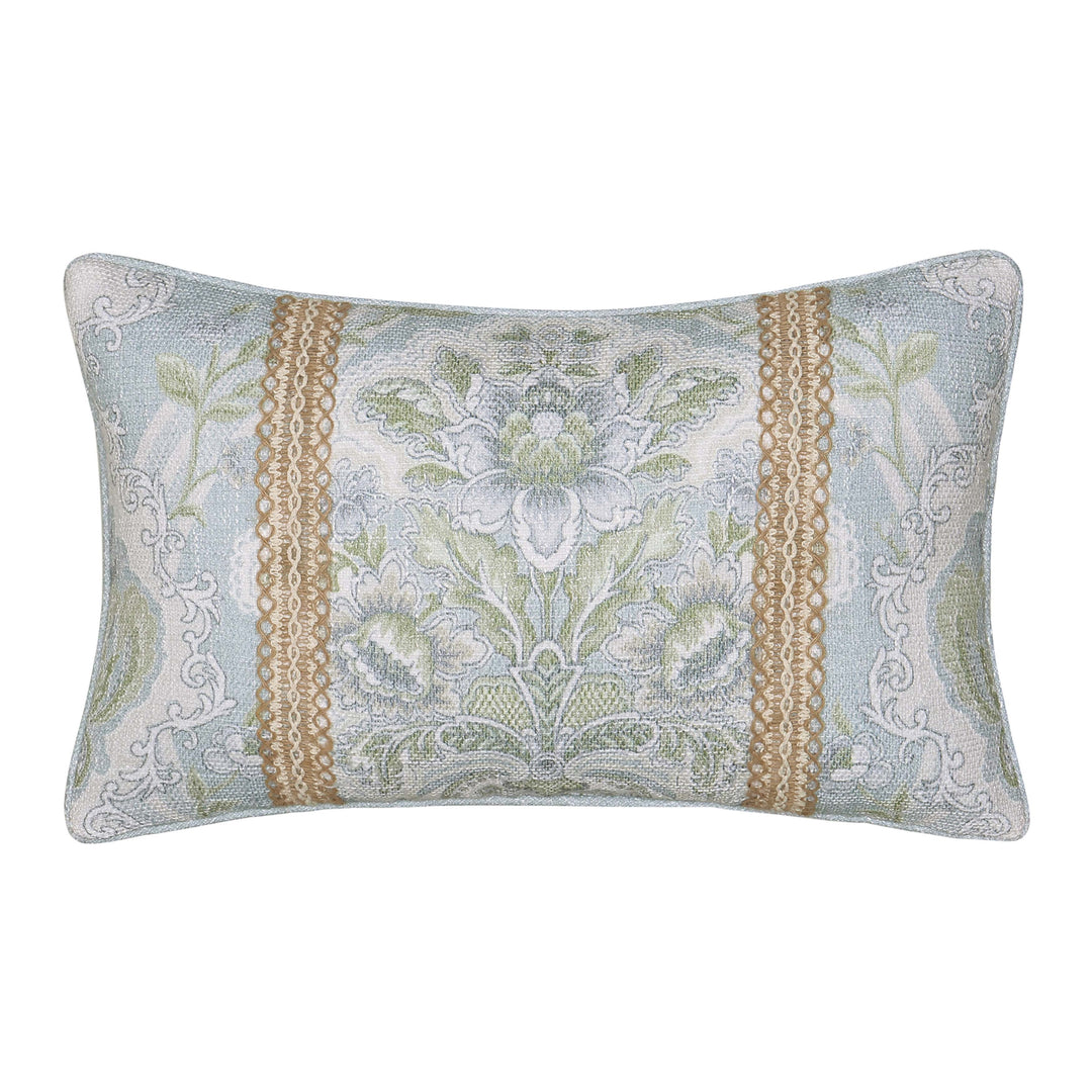 Pasadena Chambray Boudoir Decorative Throw Pillow 21" x 14" Throw Pillows By J. Queen New York