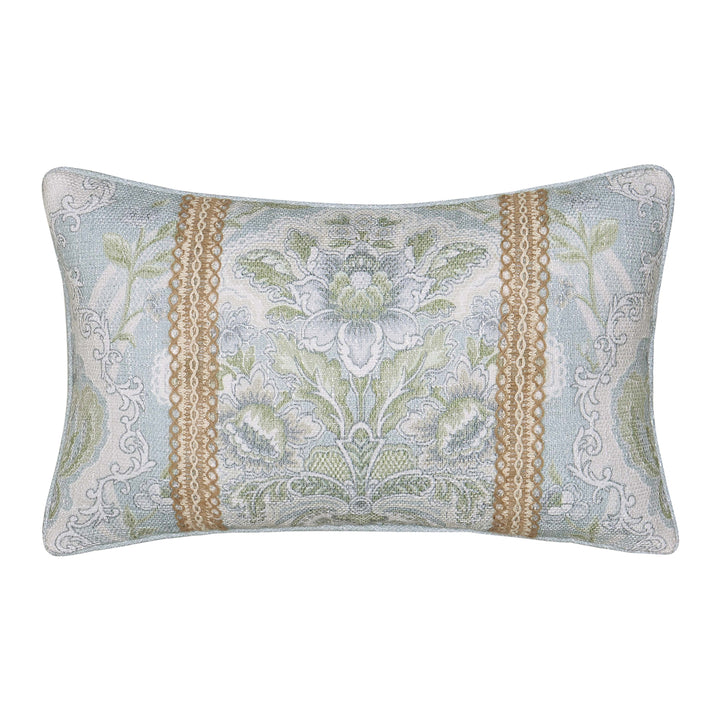 Pasadena Chambray Boudoir Decorative Throw Pillow 21" x 14" Throw Pillows By J. Queen New York