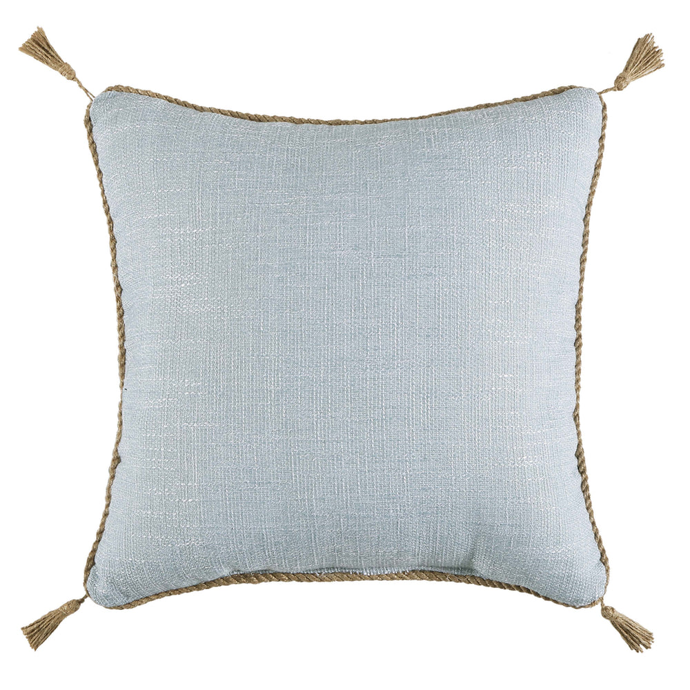 Pasadena Chambray Square Decorative Throw Pillow 18" x 18" Throw Pillows By J. Queen New York