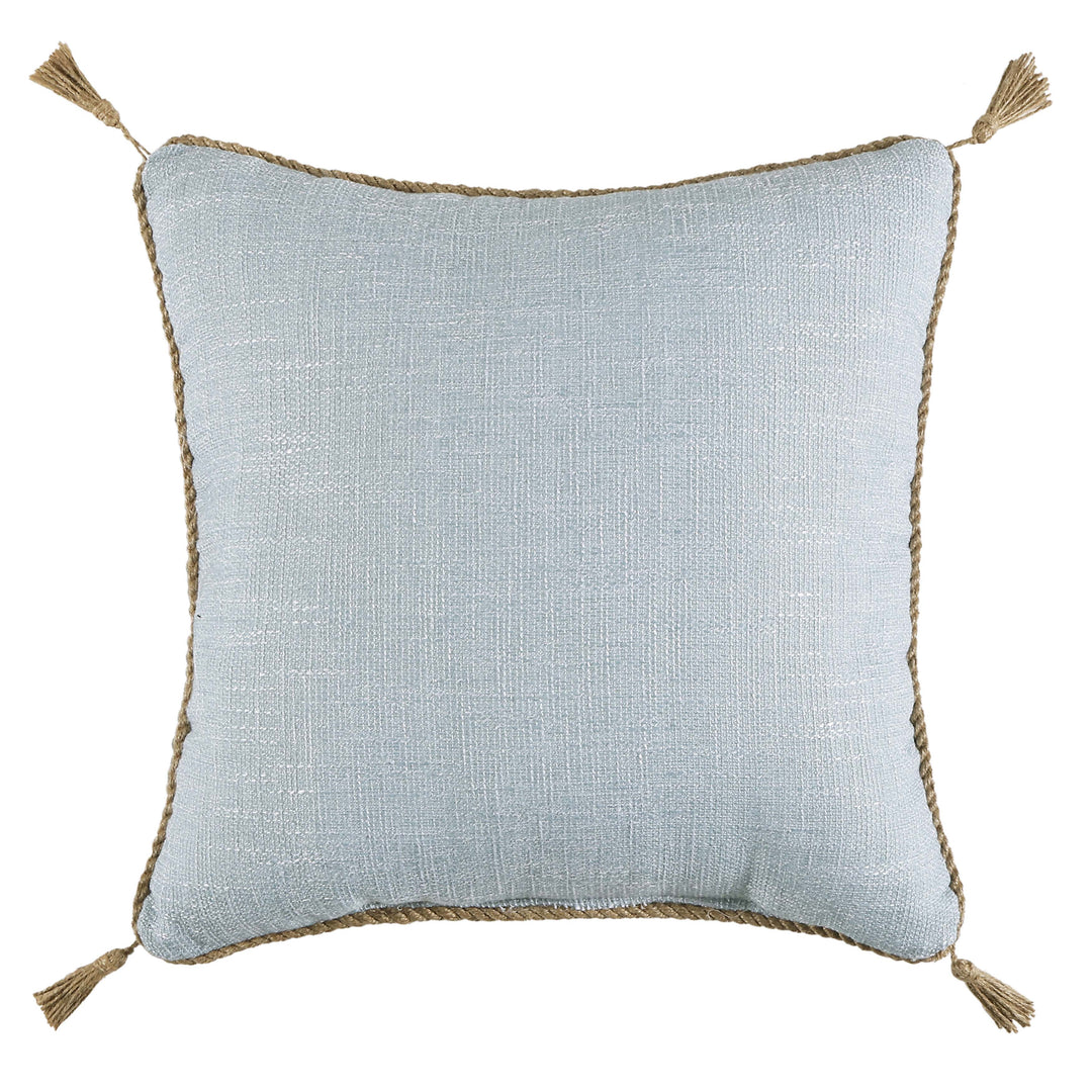 Pasadena Chambray Square Decorative Throw Pillow 18" x 18" Throw Pillows By J. Queen New York