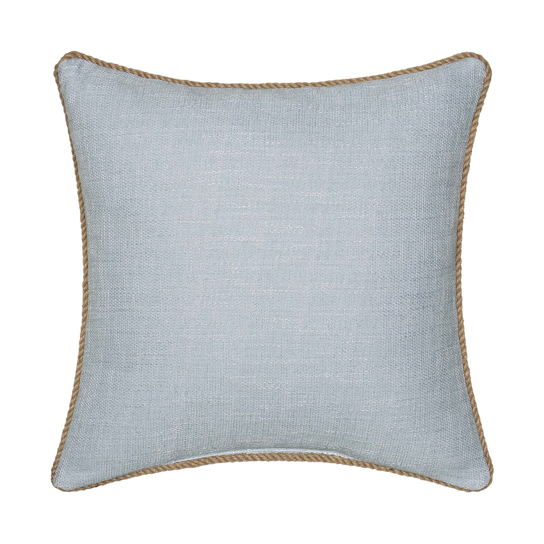 Pasadena Chambray Square Decorative Throw Pillow 20" x 20" Throw Pillows By J. Queen New York