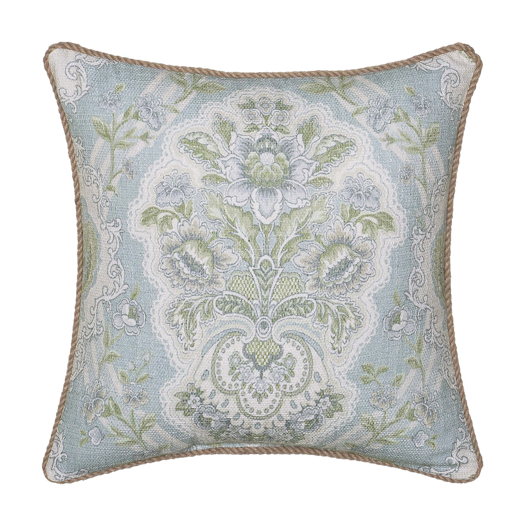 Pasadena Chambray Square Decorative Throw Pillow 20" x 20" Throw Pillows By J. Queen New York