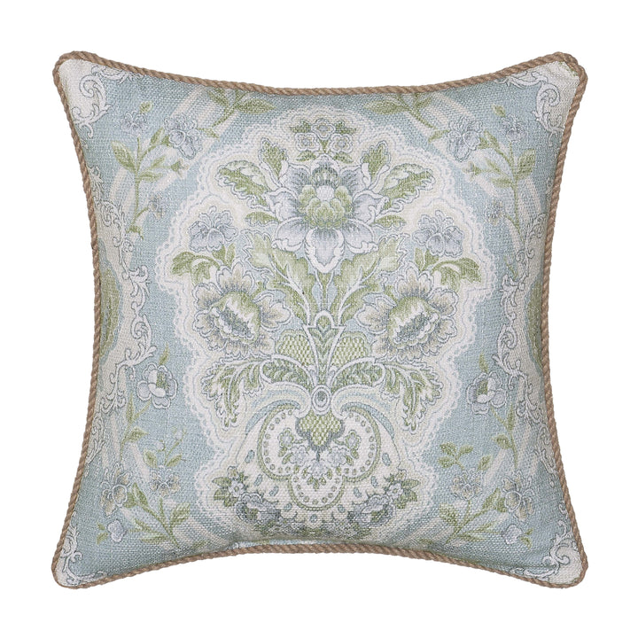 Pasadena Chambray Square Decorative Throw Pillow 20" x 20" Throw Pillows By J. Queen New York