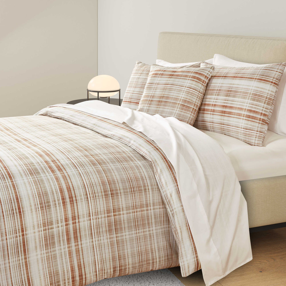 Pascal Cinnamon 3 Piece Duvet Cover Set Duvet Covers By J. Queen New York