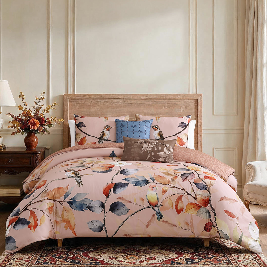 Bebejan Peachy Dogwood 5 Piece Reversible Comforter Set Comforter Sets By Bebejan®