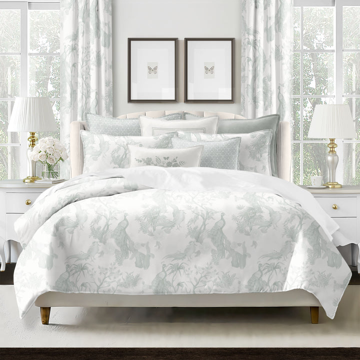 Peacock Lane Toile Sage 8 Piece Coverlet Set Coverlet By Colcha Linens