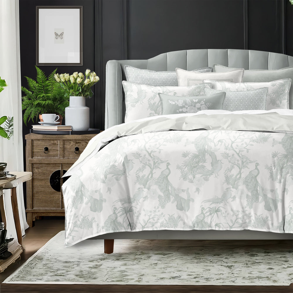 Peacock Lane Toile Sage 8 Piece Coverlet Set Coverlet By Colcha Linens
