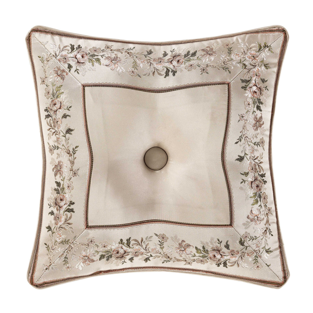 Pecora Coral Square Decorative Throw Pillow 18" x 18" Throw Pillows By J. Queen New York