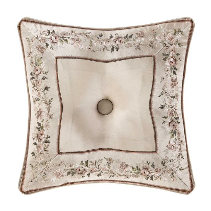 Pecora Coral Square Decorative Throw Pillow 18" x 18" Throw Pillows By J. Queen New York