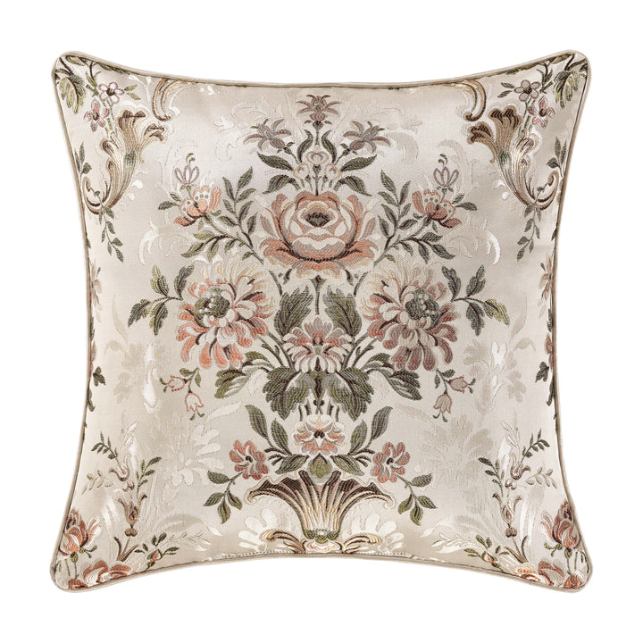 Pecora Coral Square Decorative Throw Pillow 20" x 20" Throw Pillows By J. Queen New York