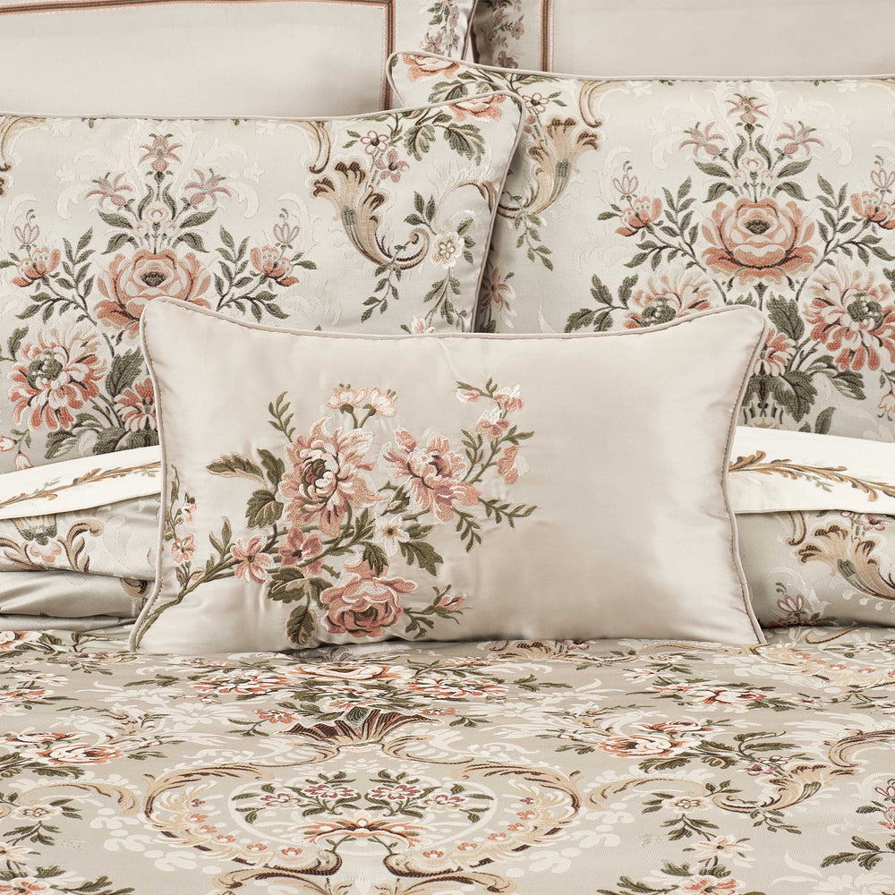 Pecora Ivory Boudoir Decorative Throw Pillow 21" x 13" Throw Pillows By J. Queen New York