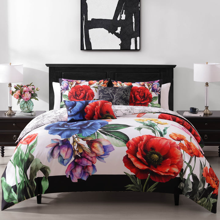 Petal Portrait 5 Piece Reversible Comforter Set Comforter Sets By Latest Bedding