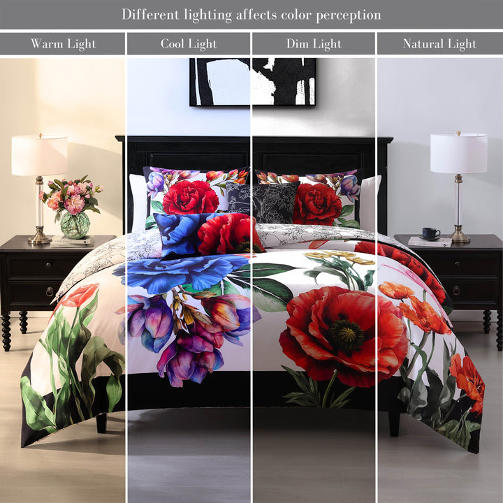 Petal Portrait 5 Piece Reversible Comforter Set Comforter Sets By Latest Bedding