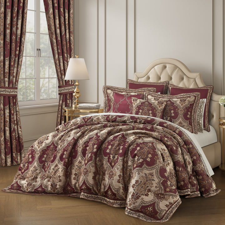 Phyllis Bordeaux 4 Piece Comforter Set Comforter Sets By J. Queen New York